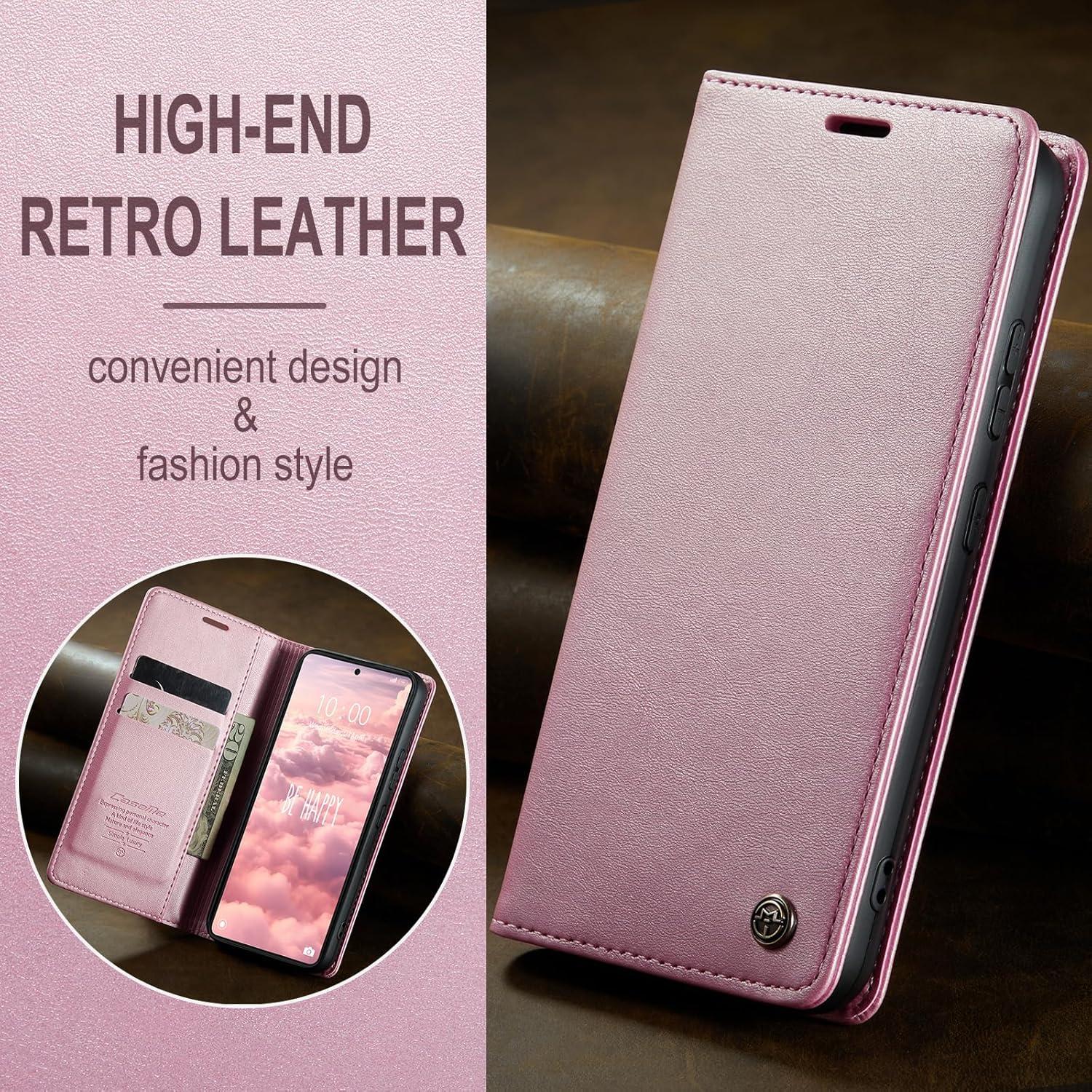 Hülle Xiaomi Redmi Note 13 Pro 4G Leder Flip Case Rose Gold