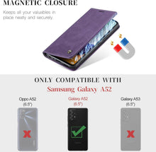 Samsung Galaxy A52S 5G Lederhülle Flip Case Standfunktion