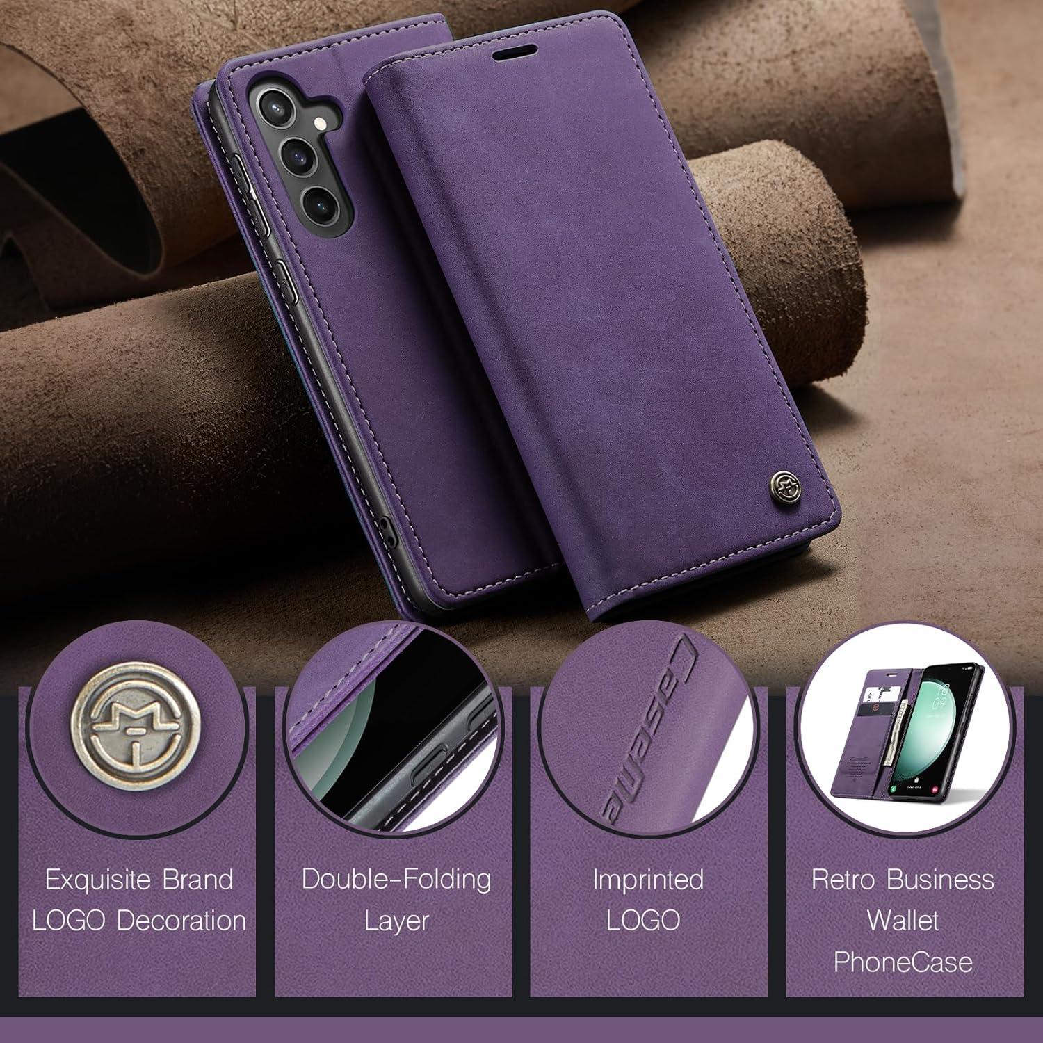 Handyhülle Samsung Galaxy S23 FE 5G Lila Standfunktion 360° Schutz