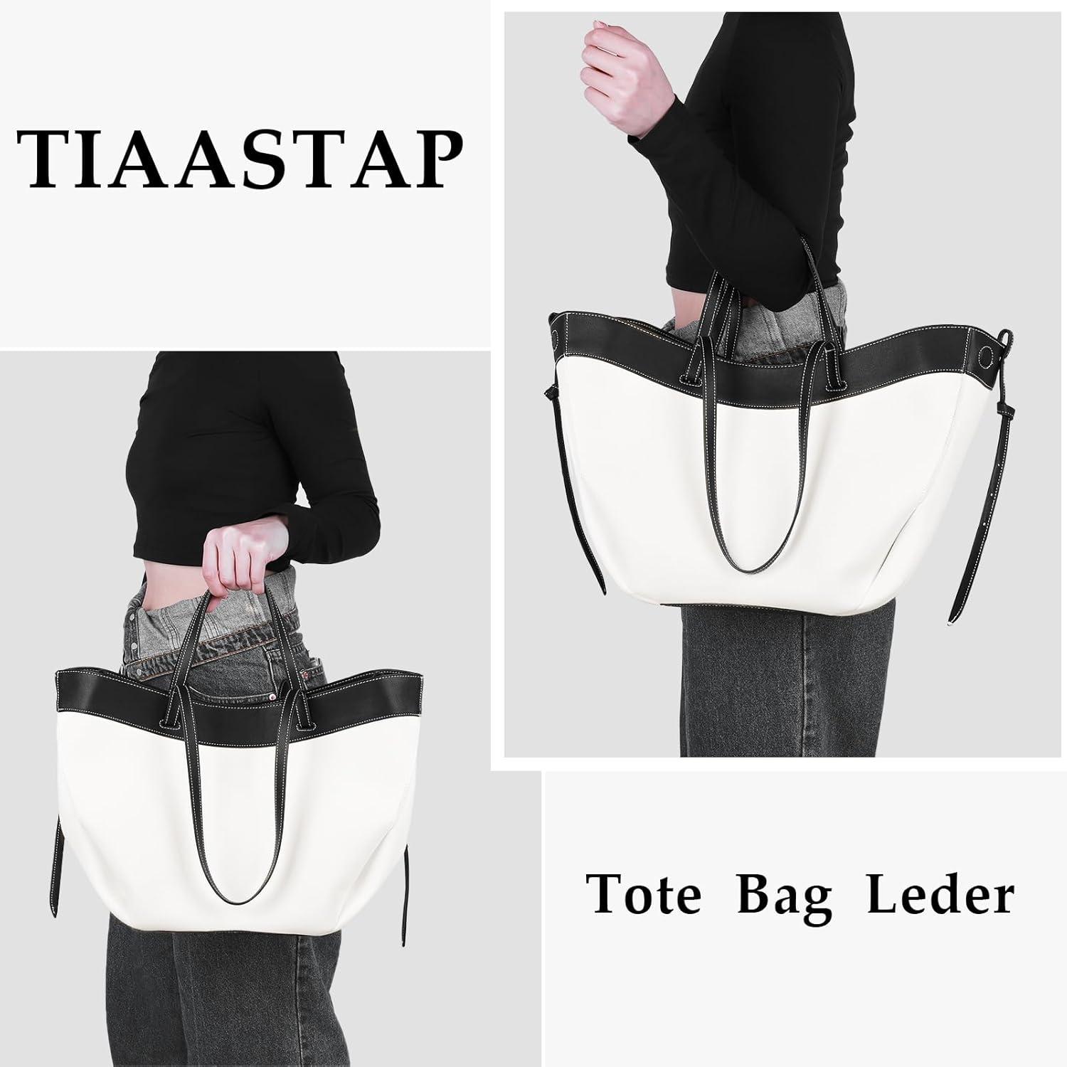 Tote Bag Kunstleder Handtasche Damen Groß Schultertasche Umhängetasche