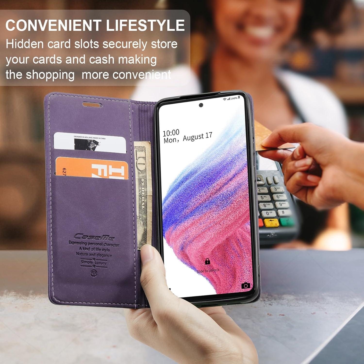 Handyhülle Samsung Galaxy A53 5G Leder Klapphülle Magnet Standfunktion