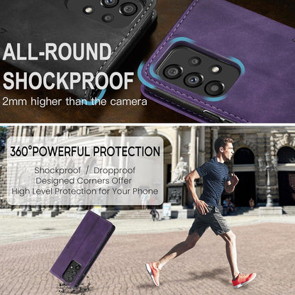 CaseMe Samsung Galaxy A53 5G Handyhülle Leder Flip Case Standfunktion - Lila