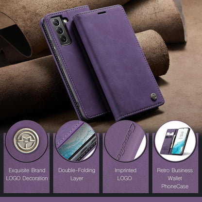 CaseMe Samsung Galaxy S22 Handyhülle 5G Leder Klappbar Flip Case Magnet