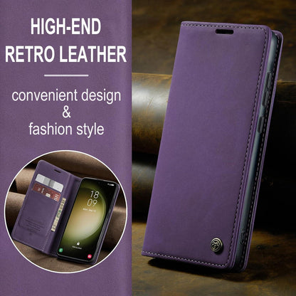 Handyhülle Samsung Galaxy S23 5G Leder Flip Case Ständer Kartenfach