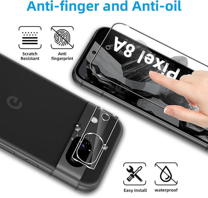 Panzerfolie und Kameraschutz für Google Pixel 8A Transparent