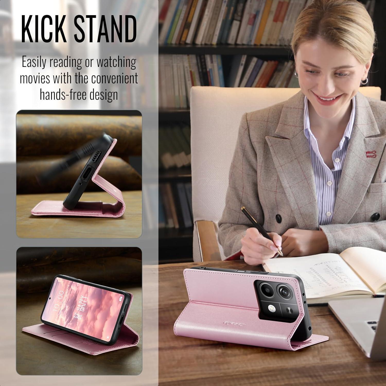 Xiaomi Redmi Note 13 5G Handyhülle Leder Flip Case Magnet