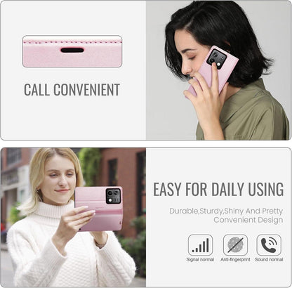 Handyhülle Xiaomi Redmi Note 13 5G Premium Leder Schutzhülle Rose Gold
