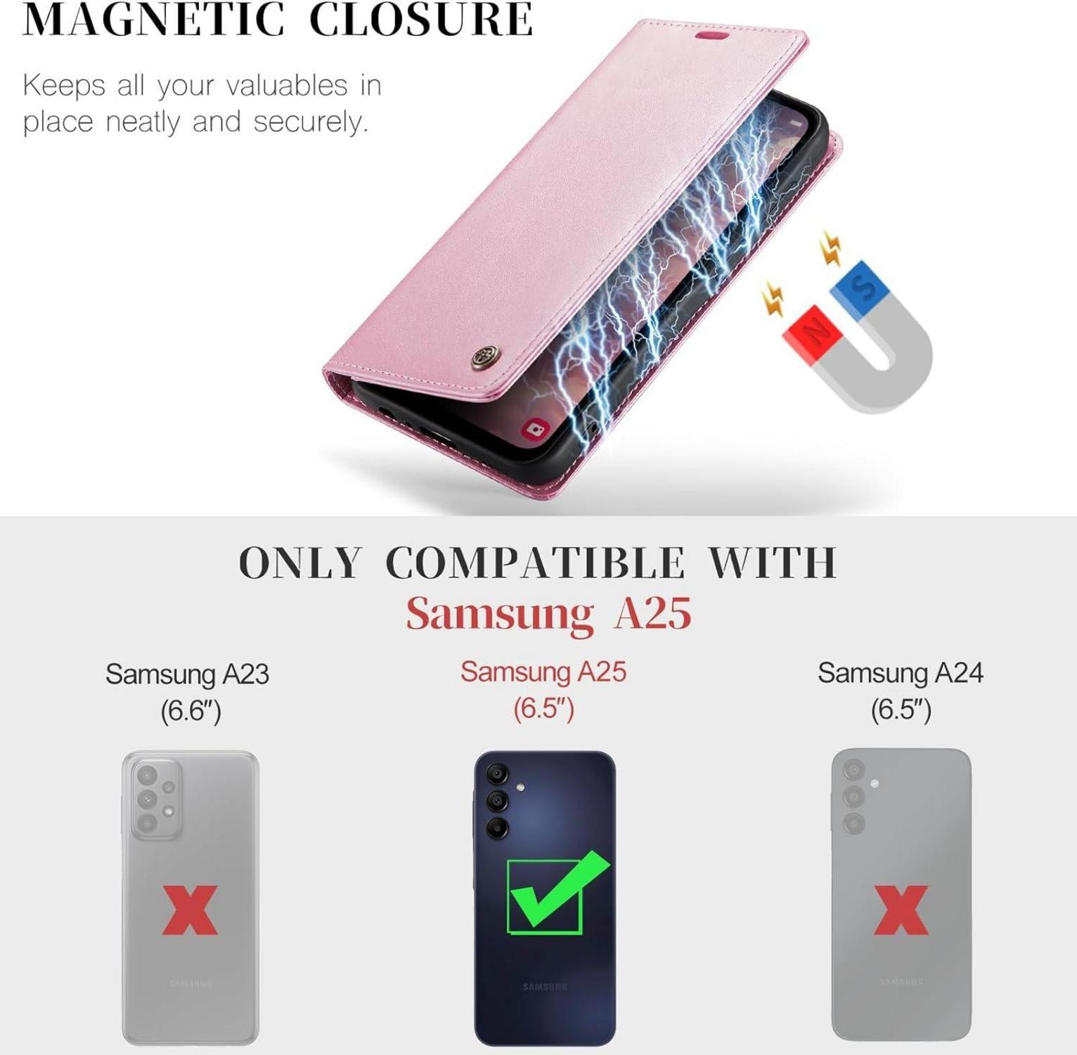 Samsung Galaxy A25 5G Hülle Premium Leder Flip Case mit