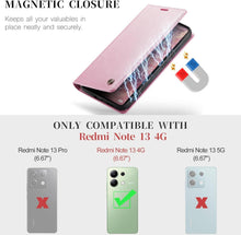 Xiaomi Redmi Note 13 4G Handyhülle PU Leder Flip Case