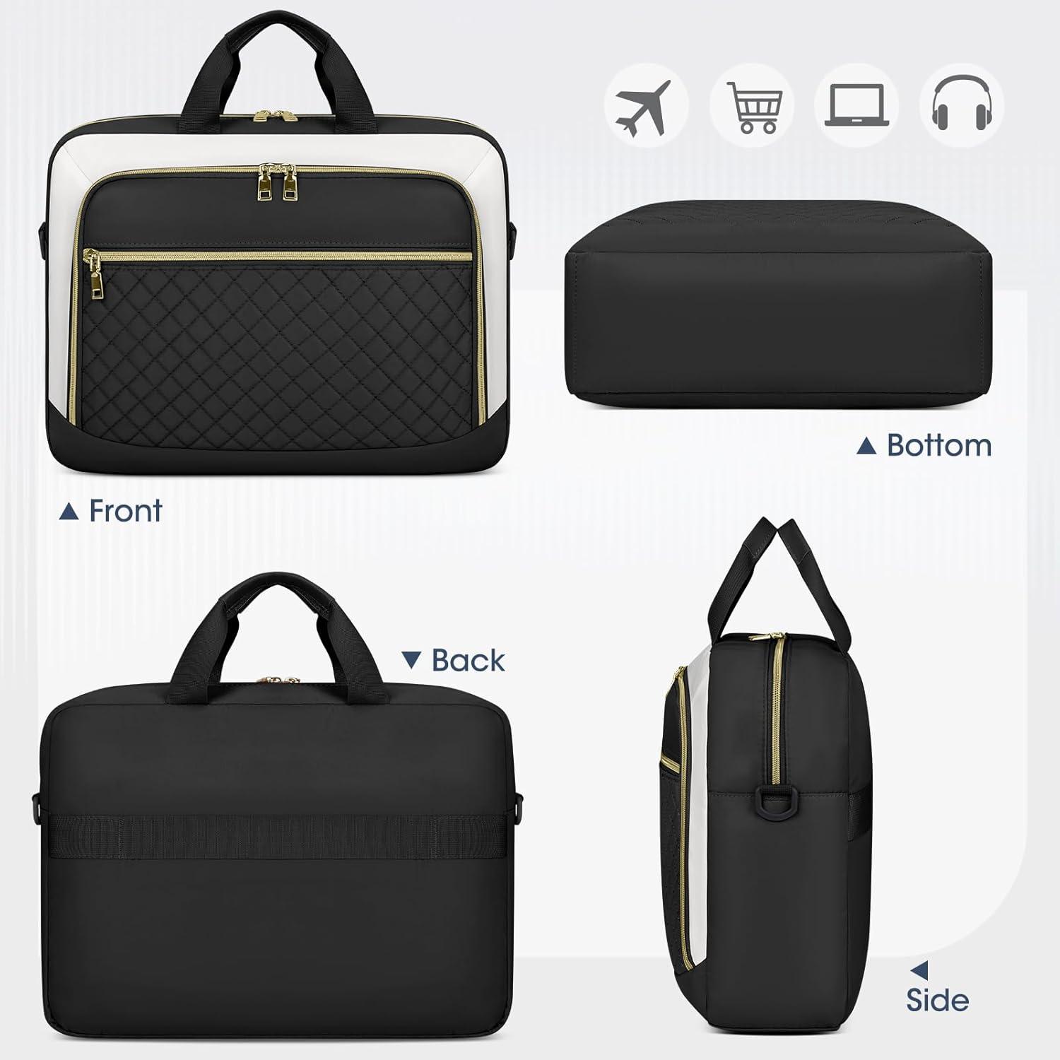 Laptoptasche 17,3 Zoll Damen Business Notebook Schwarz Wasserdicht