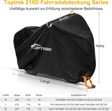 Toptrek Fahrradabdeckung 210D Oxford-Gewebe Wasserdicht