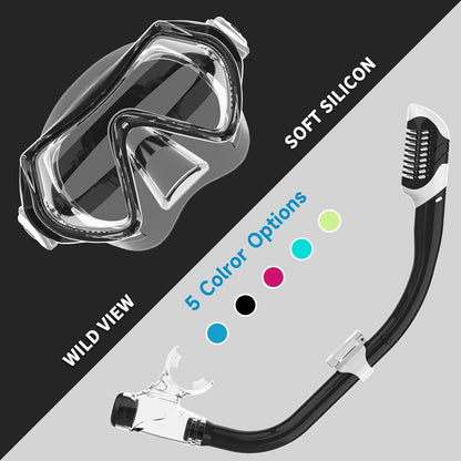 Findway Taucherbrille Kinder Schwimmbrille Anti Nebel 180°Panorama HD