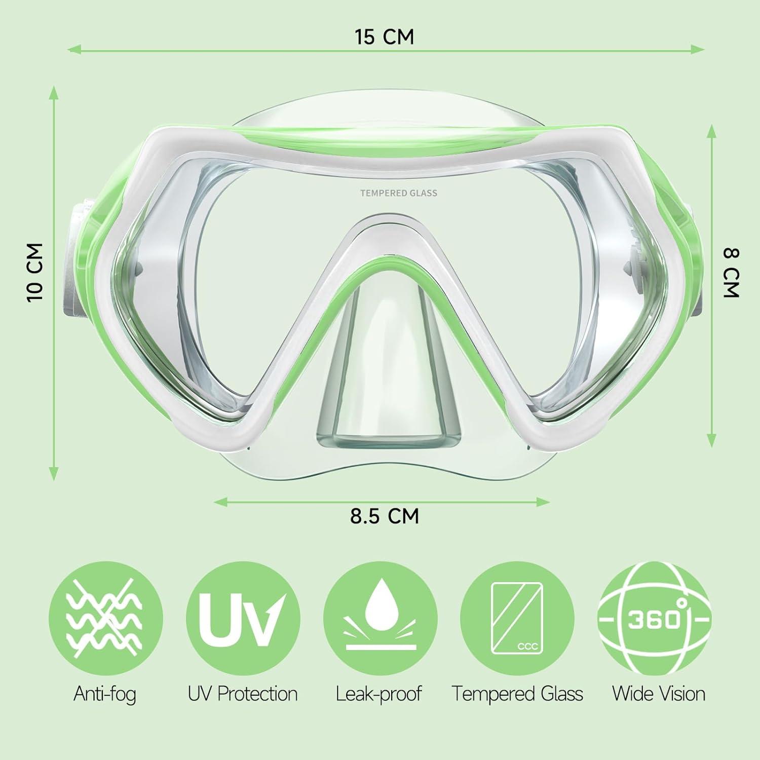Taucherbrille Kinder Schwimmbrille Schnorchelmaske Jungen