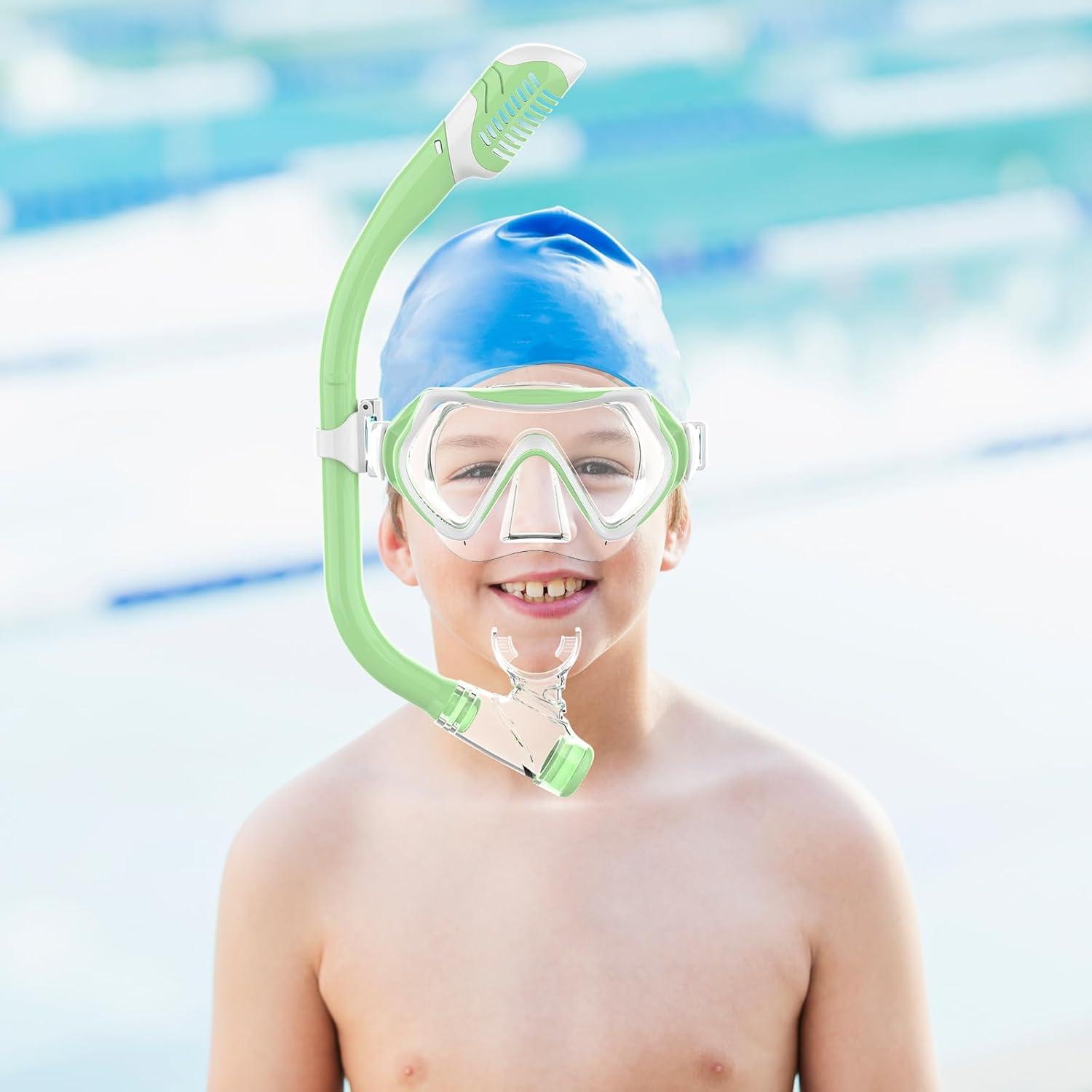 Taucherbrille Kinder Schwimmbrille Schnorchelmaske Jungen Mädchen 4-16