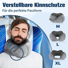 Reisekissen Memory Foam Nackenkissen Flugzeug Verstellbar Grau