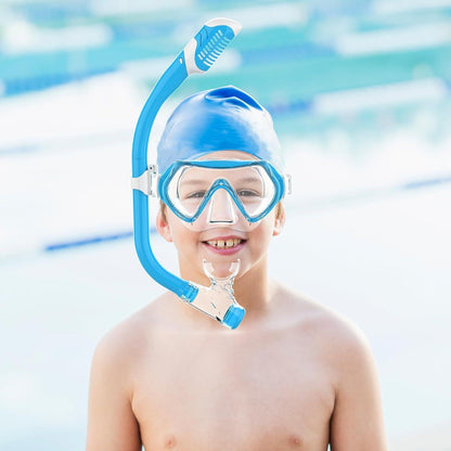 Taucherbrille Kinder Schwimmbrille Schnorchelmaske 180°Panorama HD