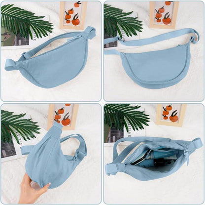 Damen Halbmond Crossbody Schultertasche Verstellbarer Schultergurt Reise