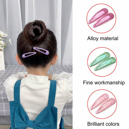 Glitzer Haar Schnappclips Set für Mädchen Kinder