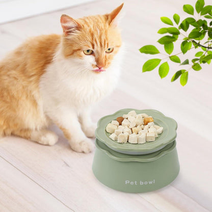 Keramik Katzennapf Set 3in1 Erhöht Nassfutter Trockenfutter