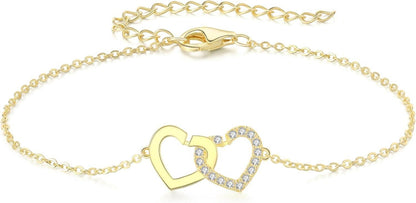 GW Armband Damen Herz Anhänger Zirkonia Silber Schmuck