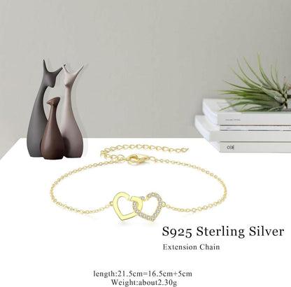 GW Armband Damen Herz Anhänger Zirkonia Silber Schmuck