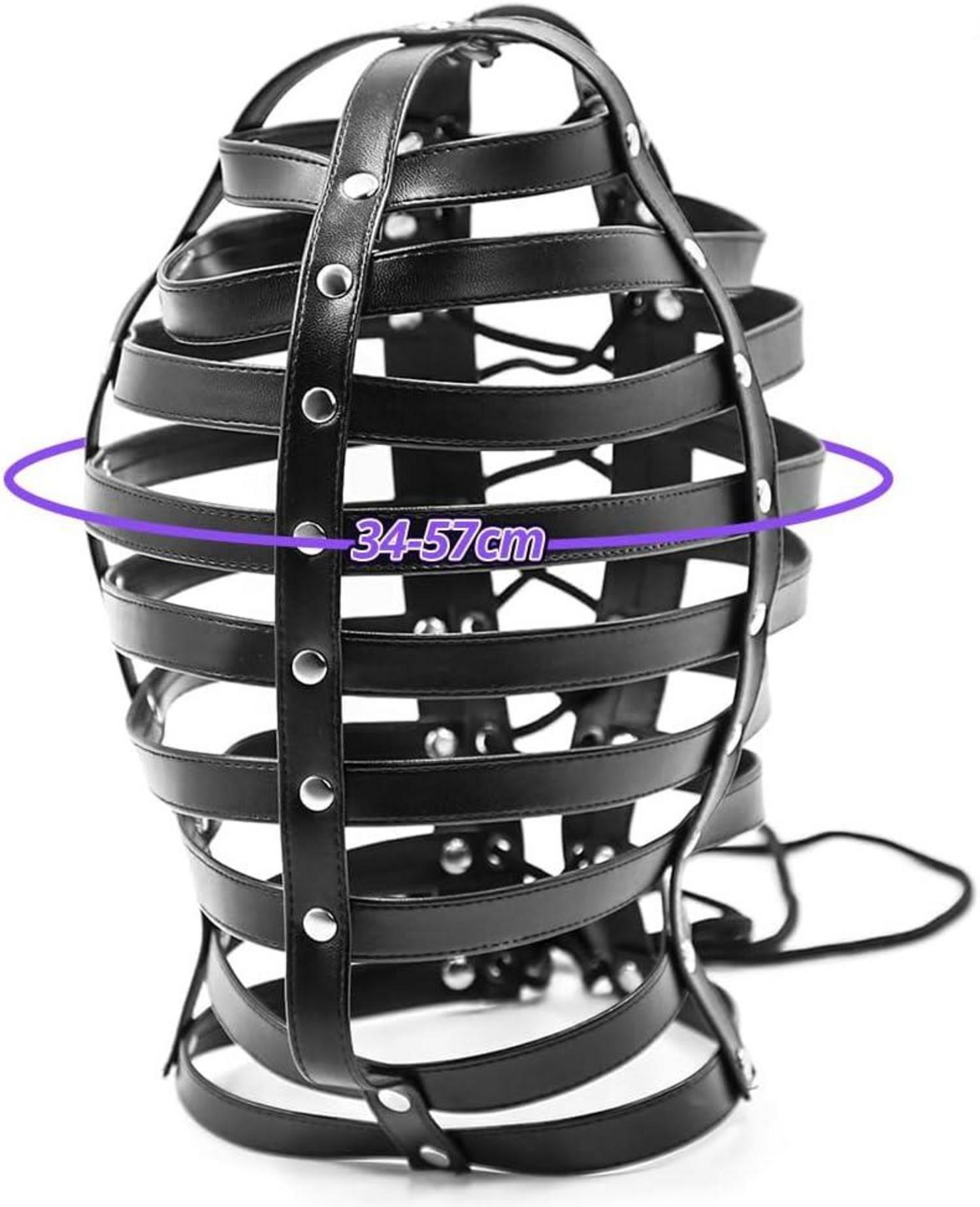 SXOVO BDSM Maske Bondage Ledermaske Verstellbar SM Cosplay Sexspielzeug