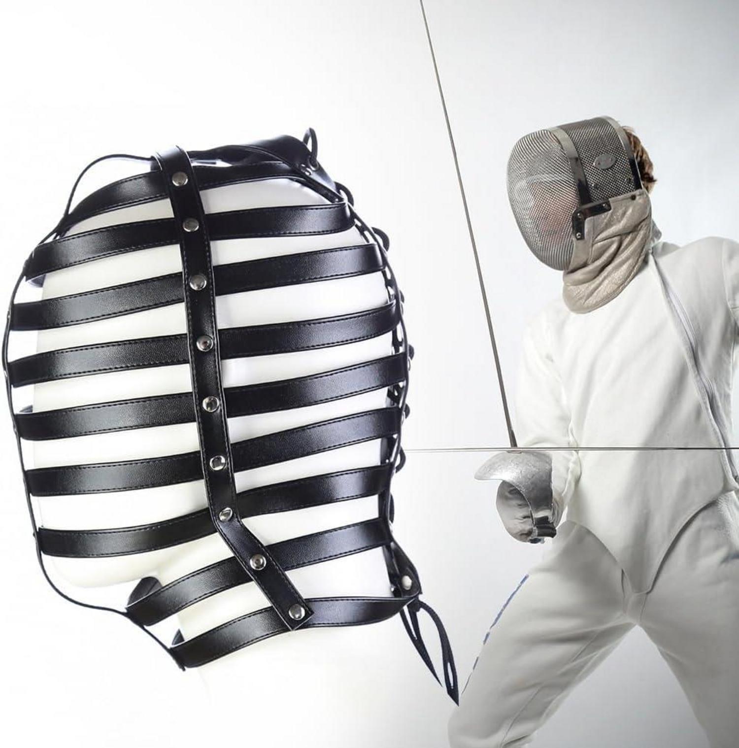 SXOVO BDSM Bondage Maske Verstellbar Ledermaske SM Cosplay