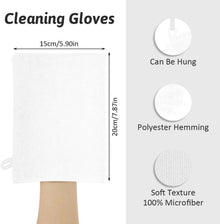 8er Set Mikrofaser Waschhandschuhe 20x15CM - Weiche