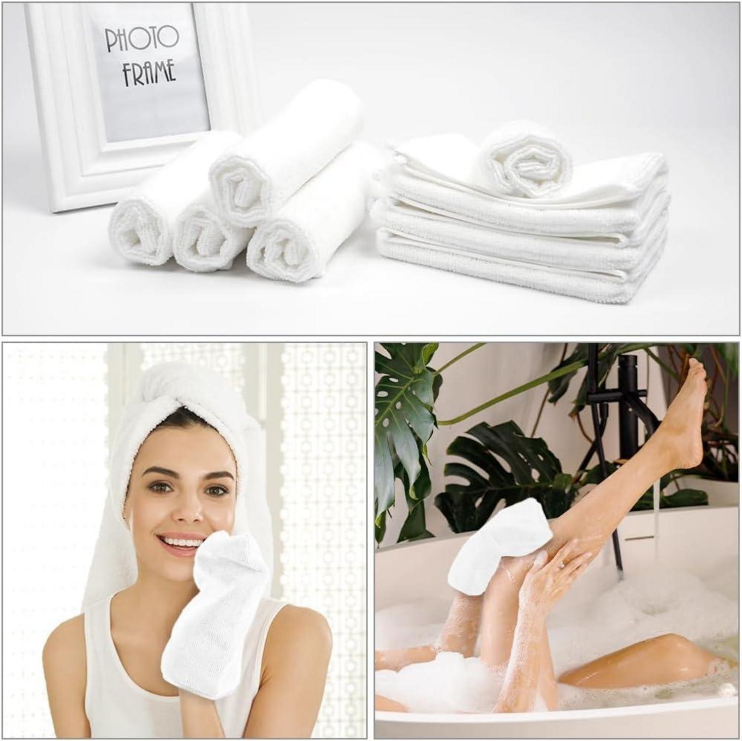 8er Set Mikrofaser Waschhandschuhe 20x15CM für Make-up-Entfernung