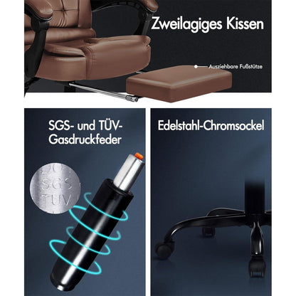 Ergonomischer Bürostuhl mit verstellbarer Kopfstütze und