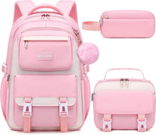 Schulrucksack Mädchen Teenager 30L Wasserdicht Multi-Tasche - Rosa