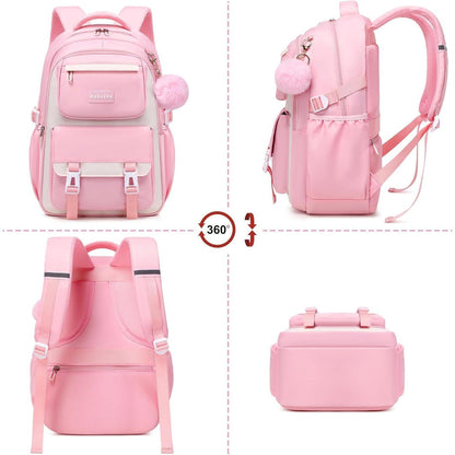 Schulranzen-Set Mädchen Teenager Rucksack Schule 30L Lila