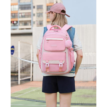 Schulranzen-Set Mädchen Teenager Rucksack Schule 30L Lila