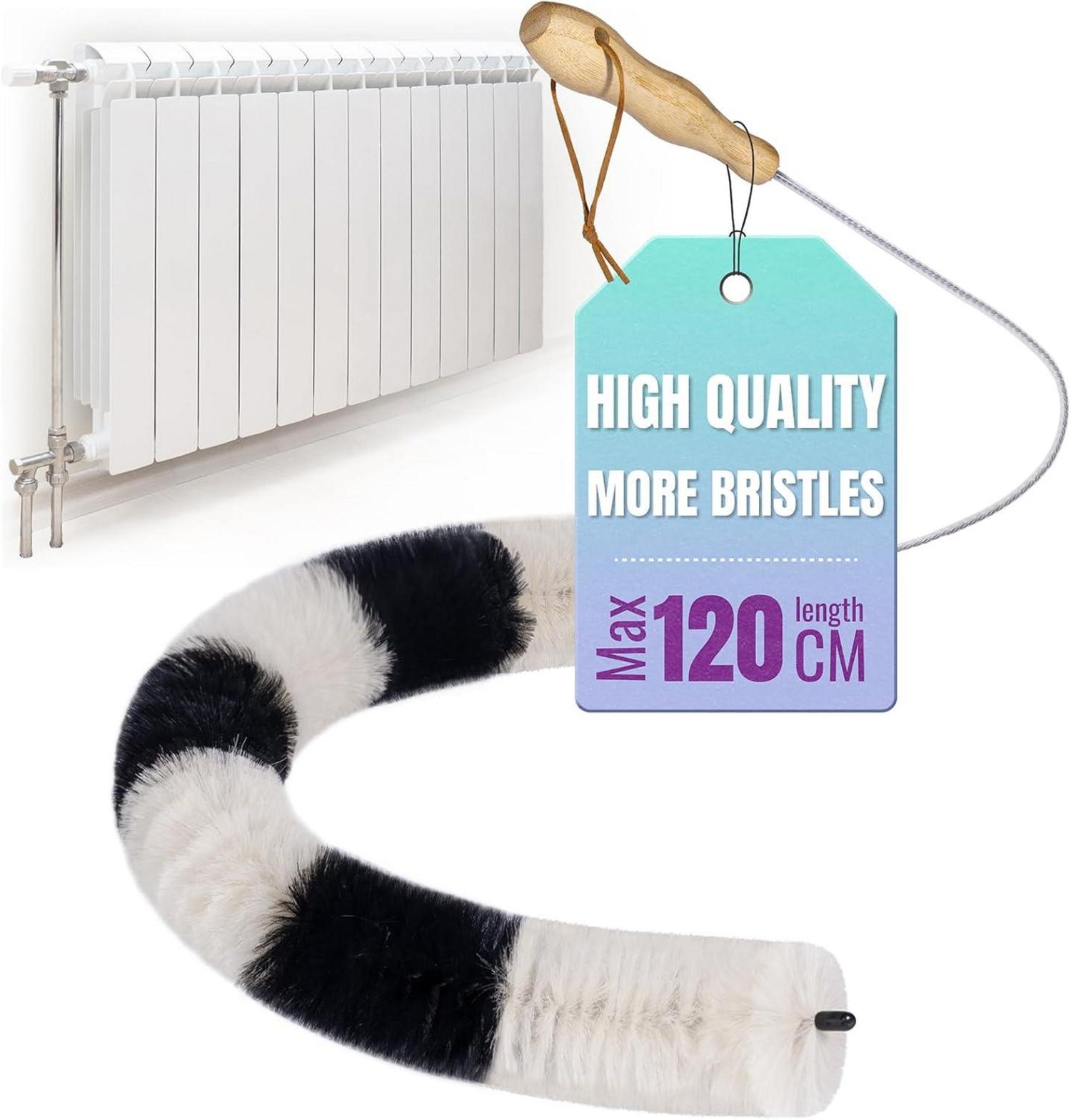 Heizkörperbürste Ziegenhaar flexibel 120cm mit Schutzschlauch