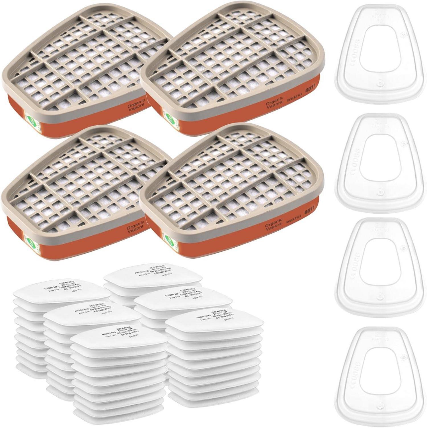 Atemschutzmaske Filter Set 6001 Organische Dämpfe Baumwollfilter