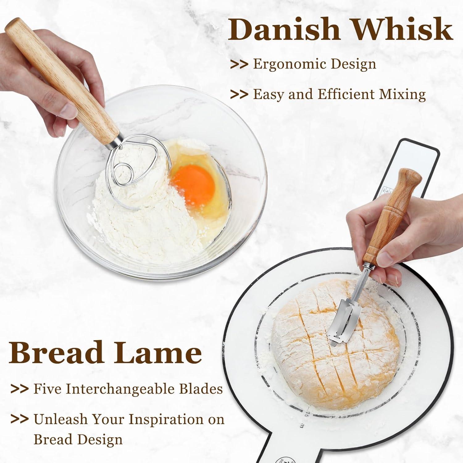 Gärkörbchen Brot Backen Set 9-teilig 25 Cm Oval 23 Cm Rund