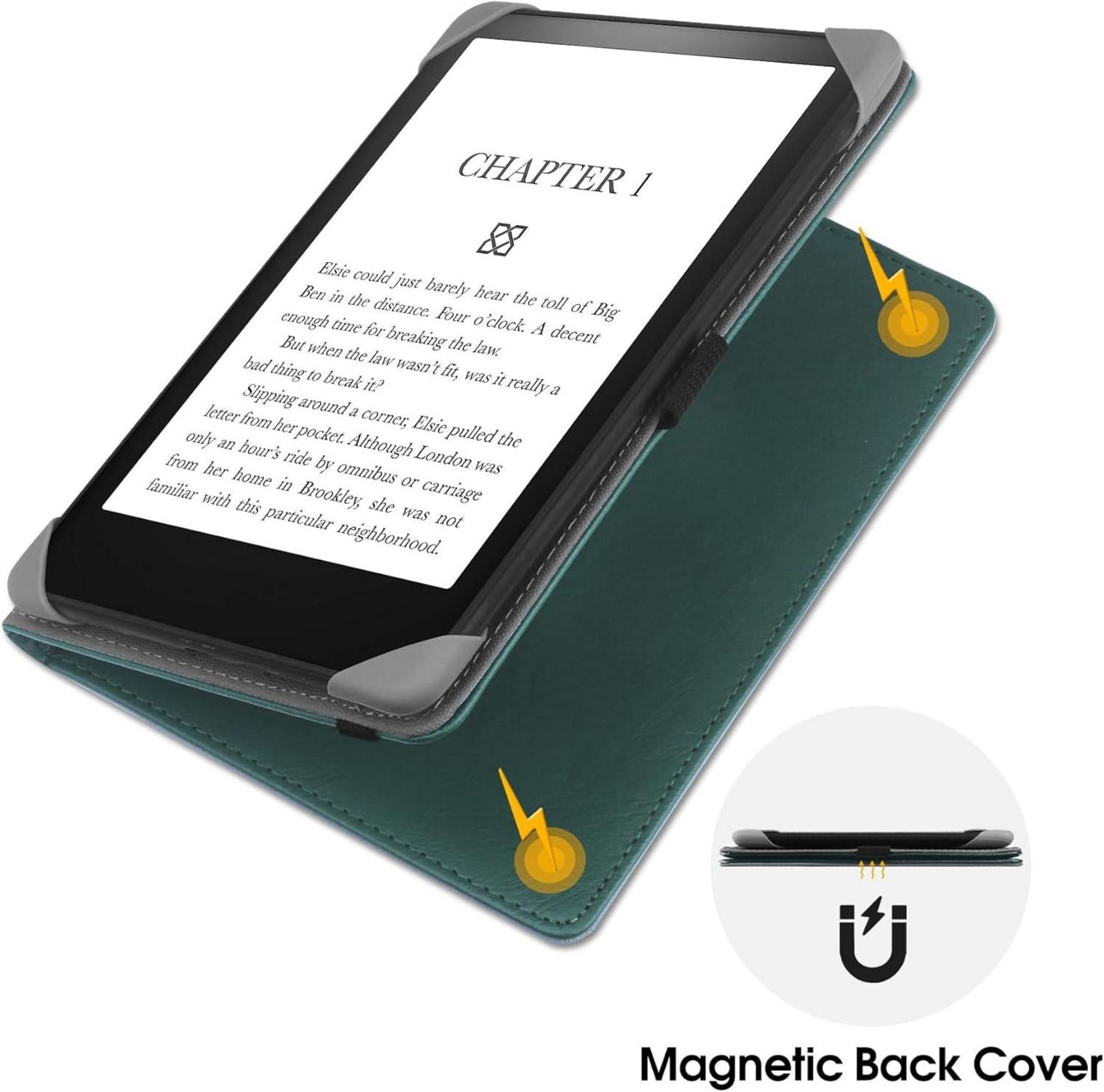Universal Folio Hülle für 6 Zoll eReader mit Ständer und Handschlaufe - Mint
