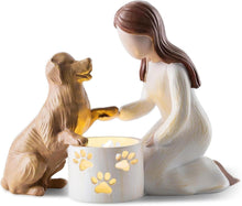 Hundeengel Kerzenständer Trauerkerze Gedenkgeschenk LED-Kerze