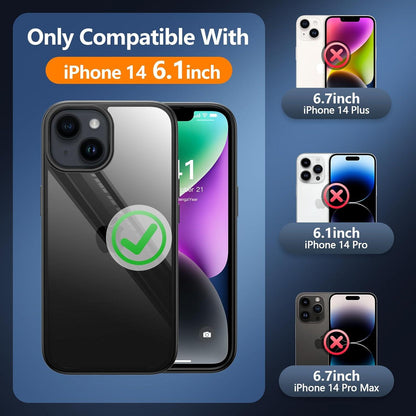Kmofizle 360 Grad iPhone 14 Hülle mit Glas und Kameraschutz