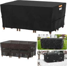 WARMTUYO Abdeckung Gartenmöbel Winterfest 420D Oxford 242x162cm