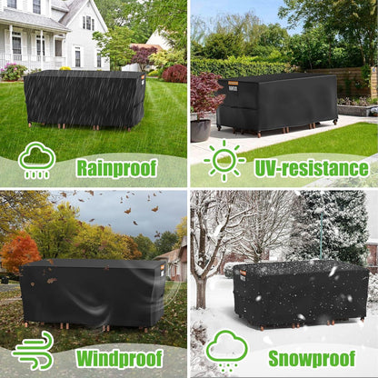 Gartenmöbel Abdeckung Winterfest Wasserdicht 420D Oxford 242x162x100cm