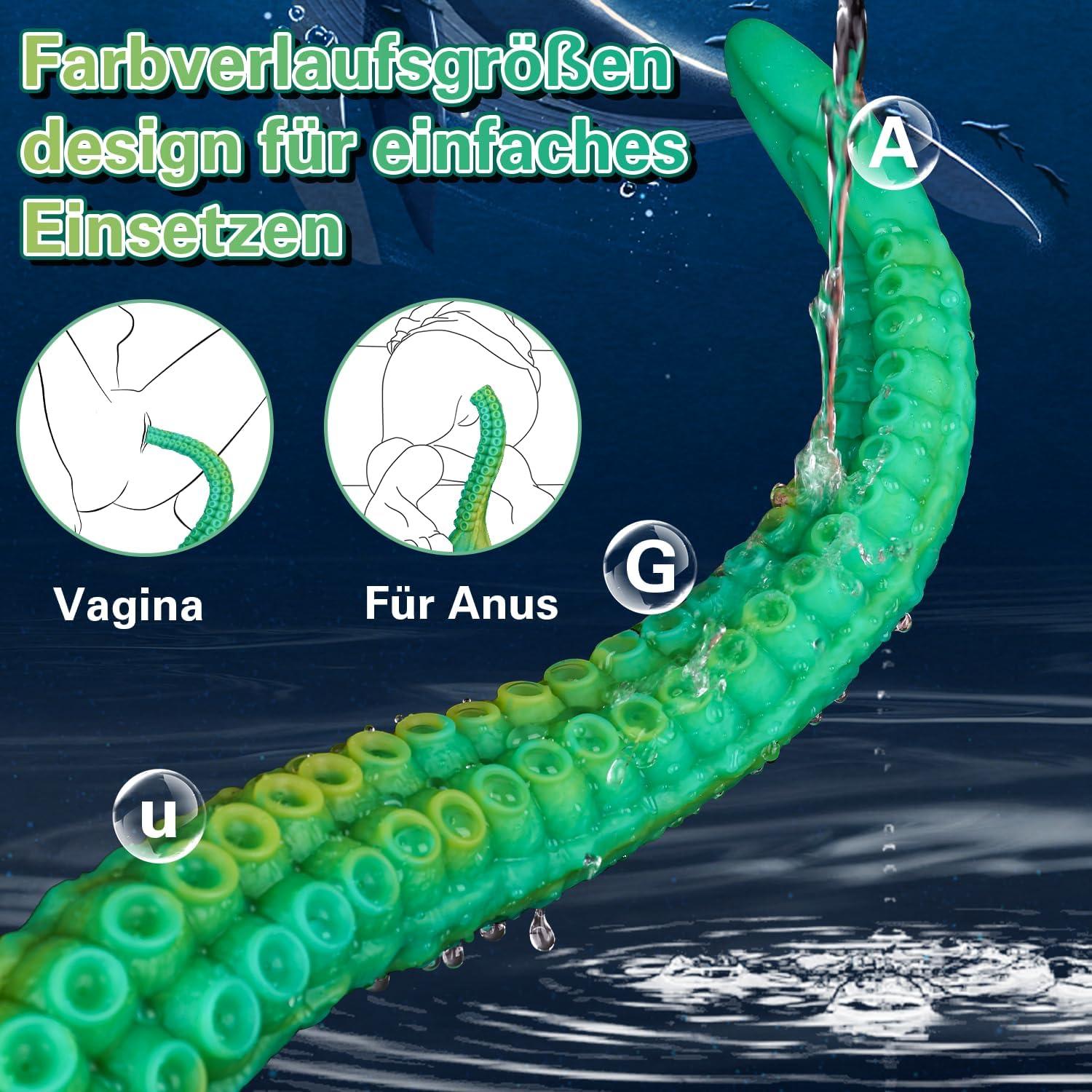 Wakelust 50CM Silikon Oktopus-Tentakel Dildo mit Saugnapf