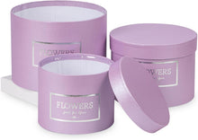 Runde Geschenkbox Blumenbox mit Folie 3er Set Aufbewahrungsbox