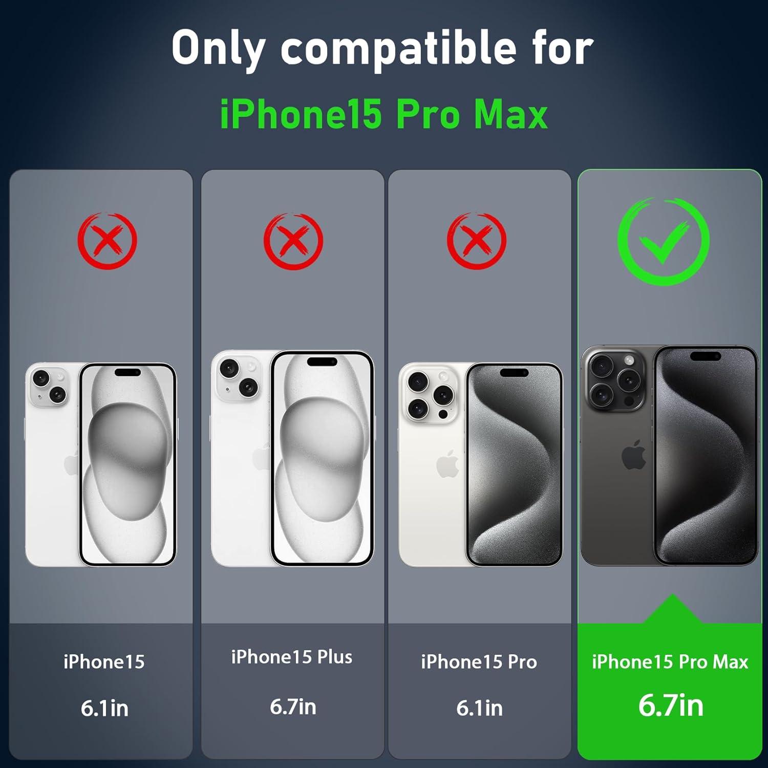 360 Grad iPhone 15 Pro Max Hülle mit Glas Schutzfolie
