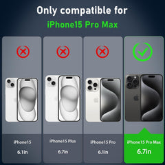 360 Grad iPhone 15 Pro Max Hülle mit Glas Schutzfolie
