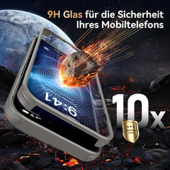 Kmofizle 360 Grad iPhone 15 Pro Max Hülle Stoßfest Fullbody Gray