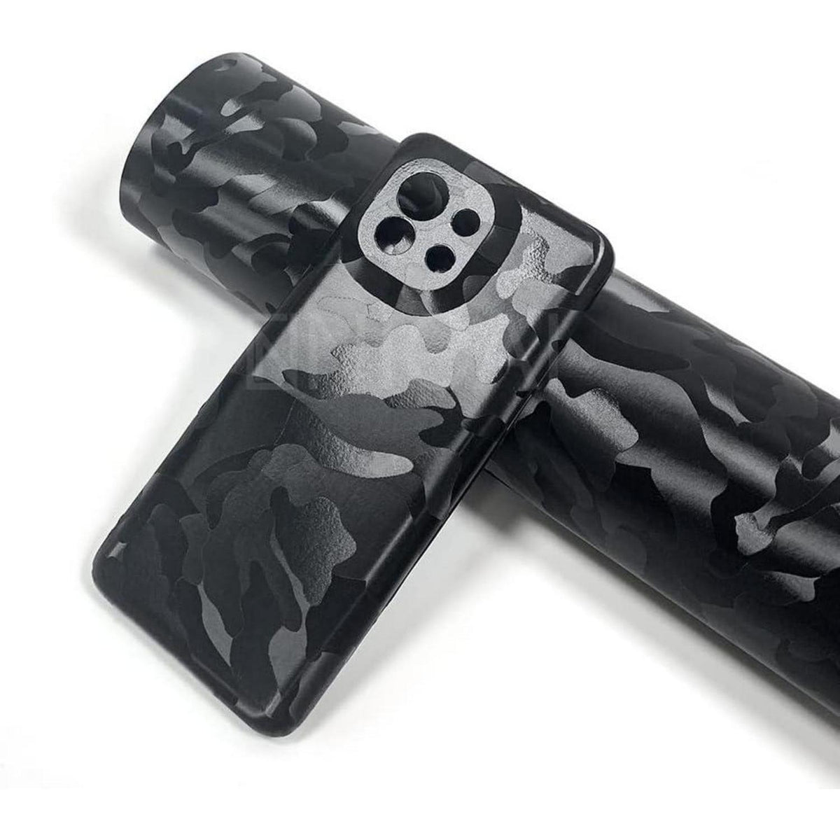 Auto Folie Camouflage Schwarz Glänzend – Selbstklebend 300x152cm