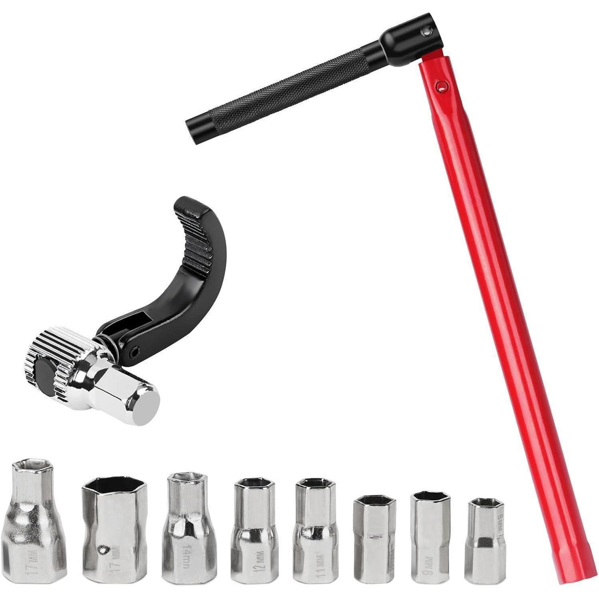 Standhahnmutterschlüssel Set 13mm Kralle SW 44 mit Einsätzen 8-17mm
