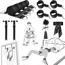 BDSM Bondage Set Türfesseln Handschellen Augenbinde 2in1 Paddel