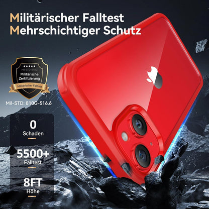 360 Grad iPhone 14 Hülle mit Glas Schutzfolie Kameraschutz - Stoßfest